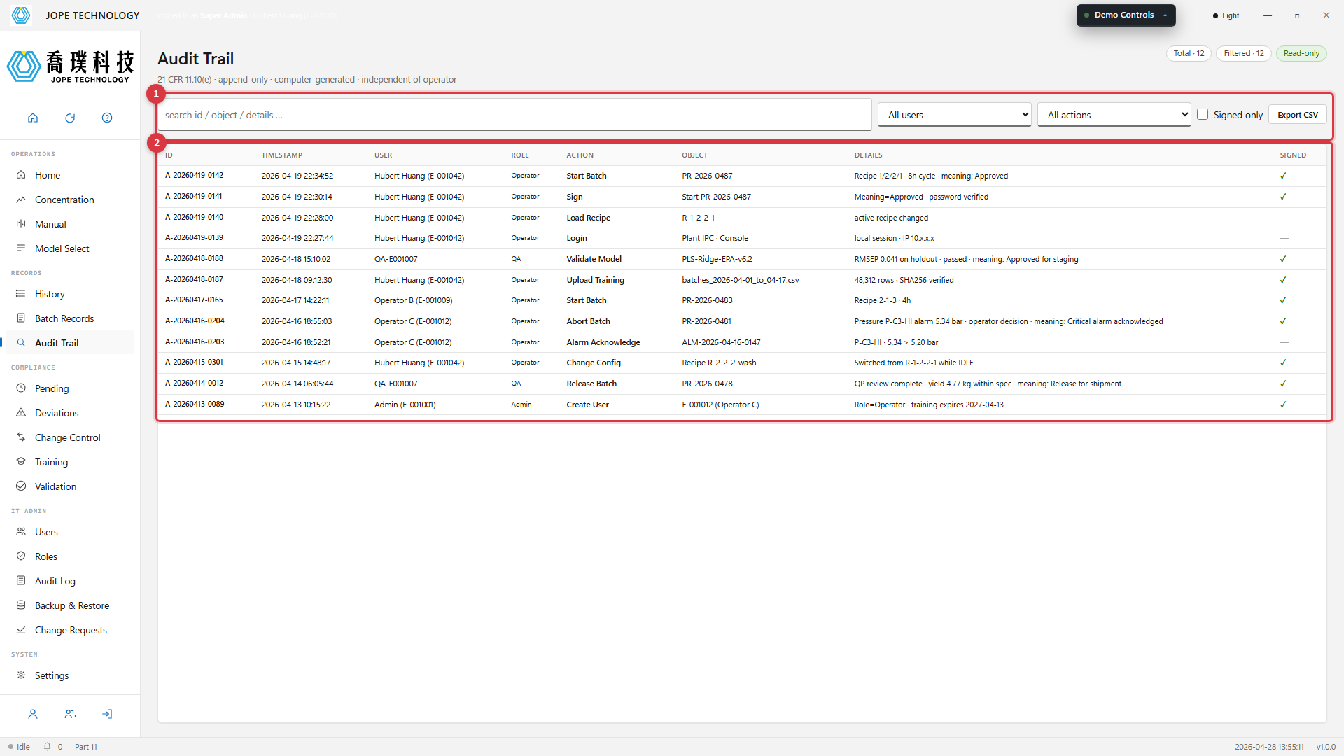 Audit Trail